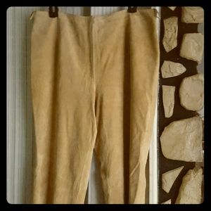 Real leather suede pants.